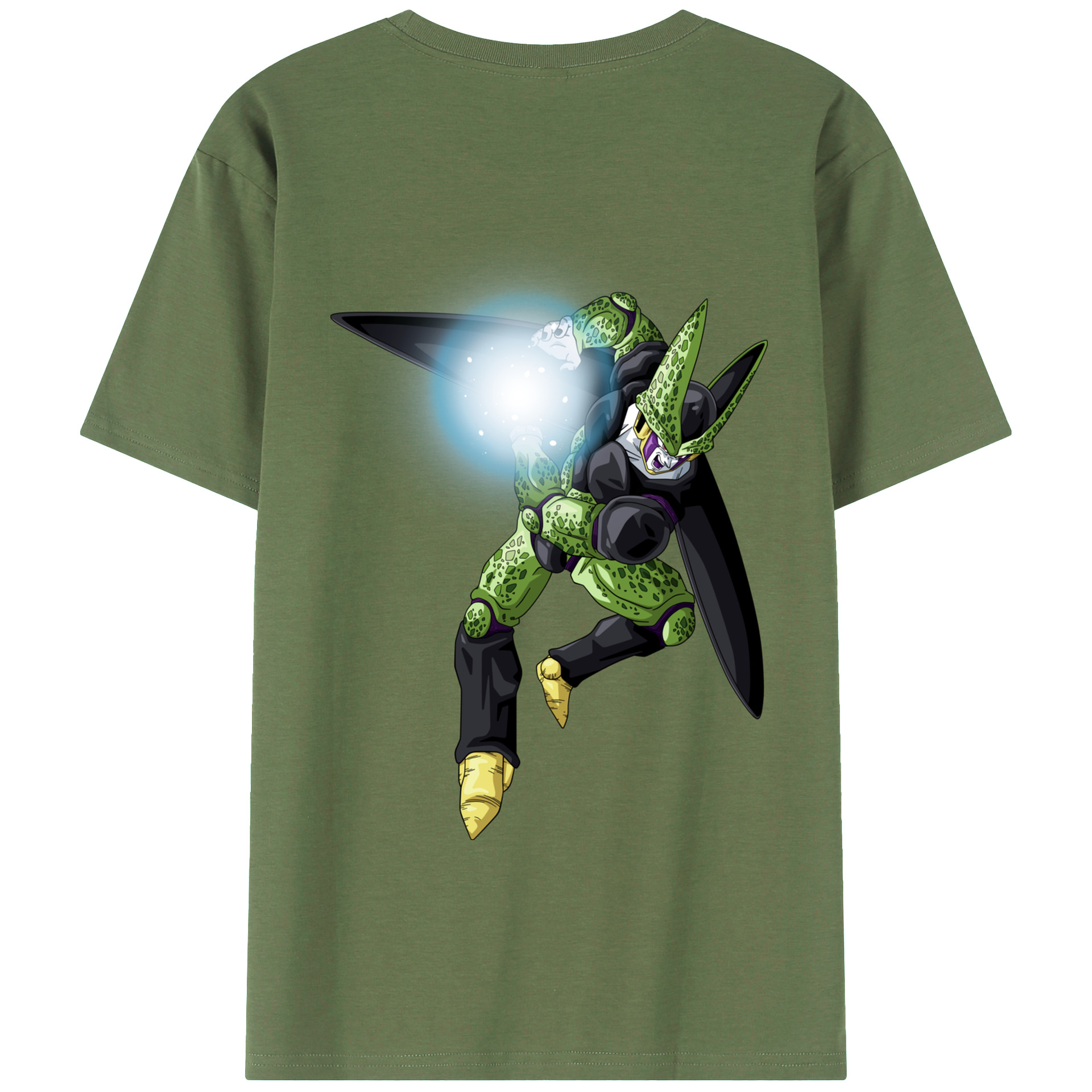 （画像用） ドラゴンボール セル DRAGON BALL Cell 綿100％ メンズ半袖Tシャツ（バックプリント） 通気性